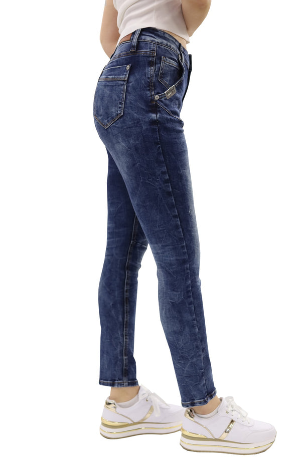 Blue Monkey Women Sheila 3591 Boyfriend Fit Jeans